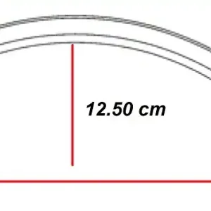 Fermavetro 1/4 di cerchio curva sagoma D esterna in Baia 1800 prolungato 20517 prol est Bestseller